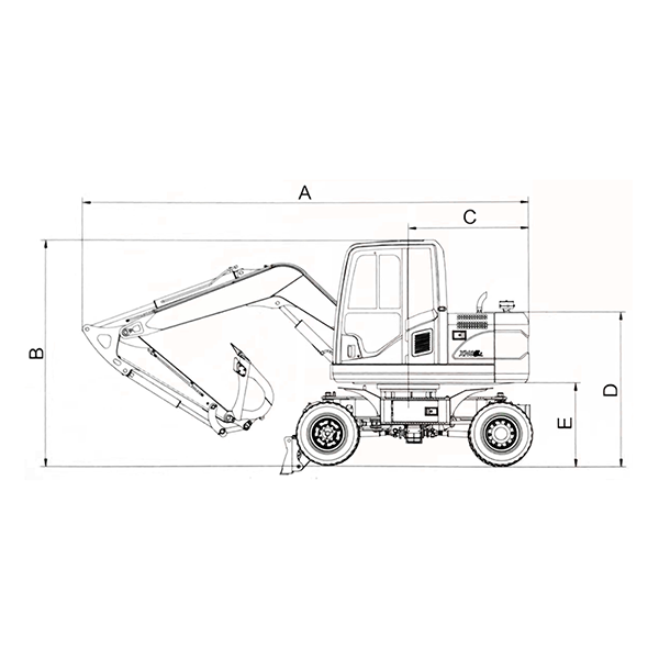 HT80 8T Wheel Excavator